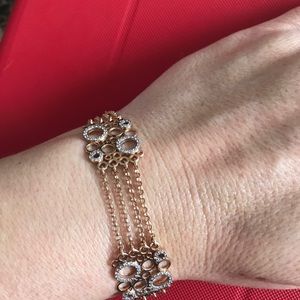14kt rose gold diamond bracelet