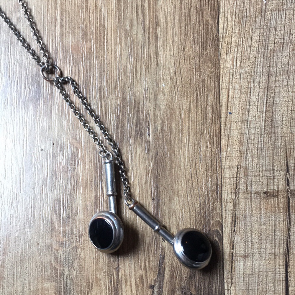 Silver Earbuds necklace