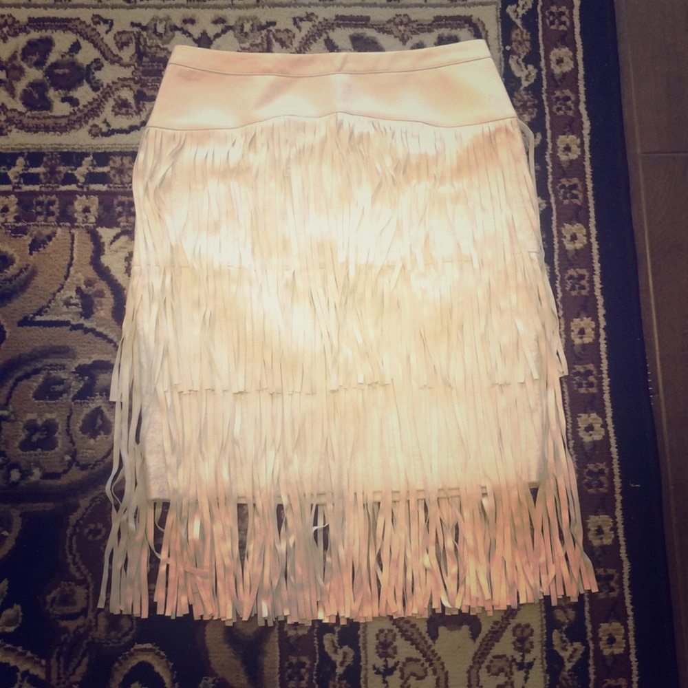 BCBGMaxAzria Rashell Fringe Pencil Skirt