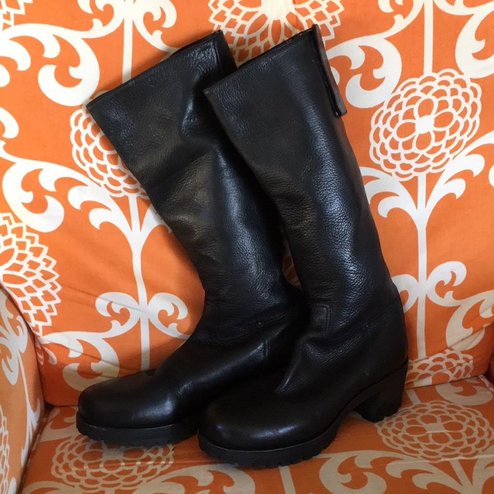 GUC Black Prada Boots, 39.5