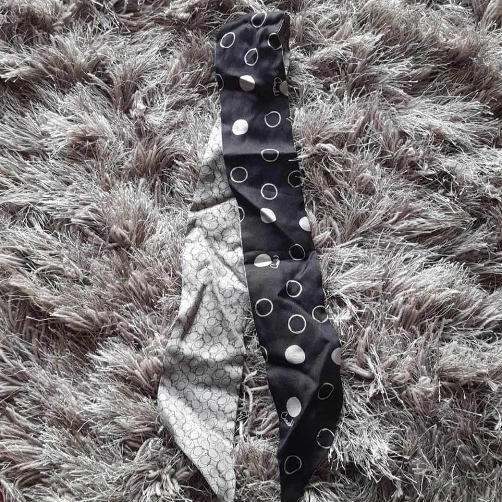 Coach silk ponytail scarf