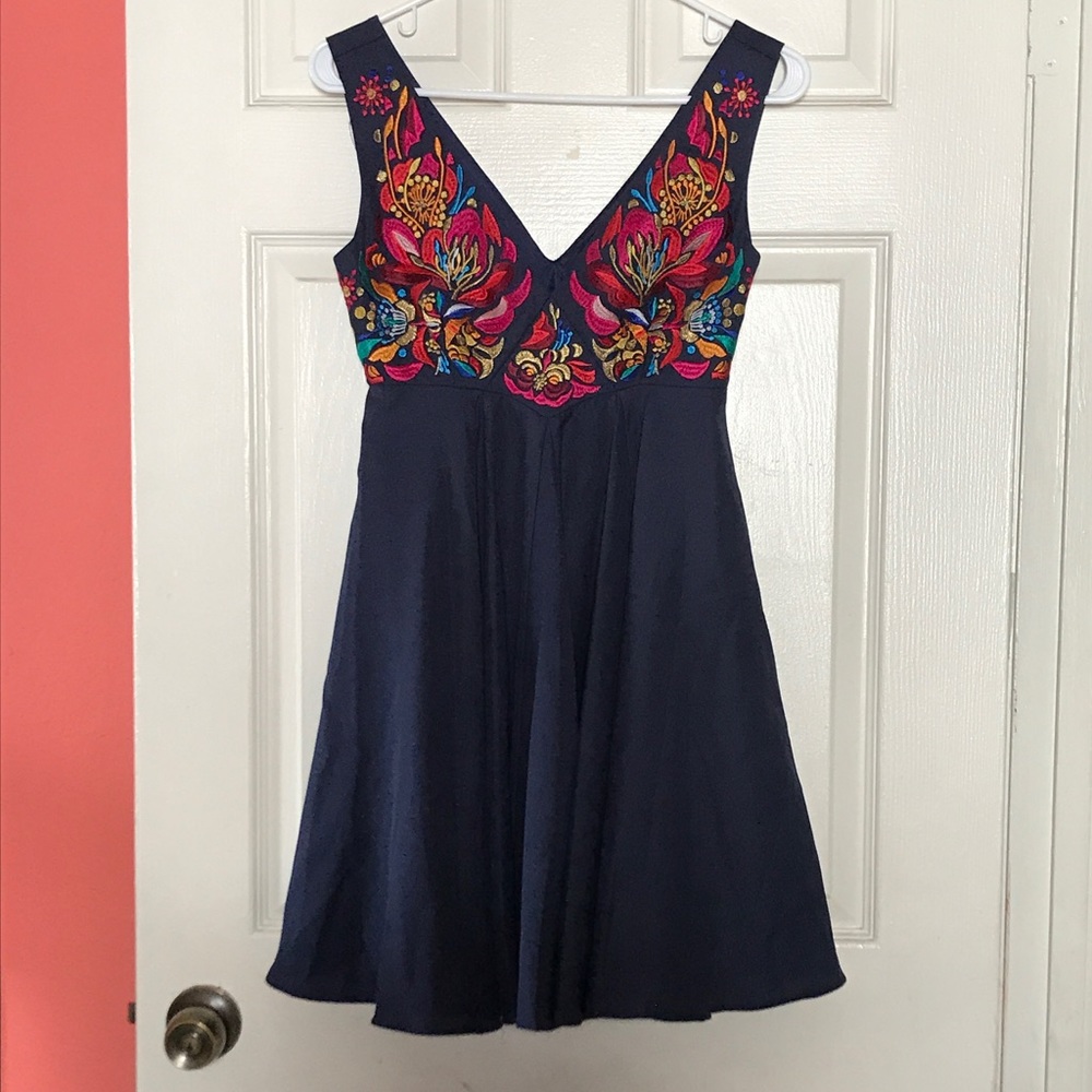 ASOS Petite Flower Embroidered Dress