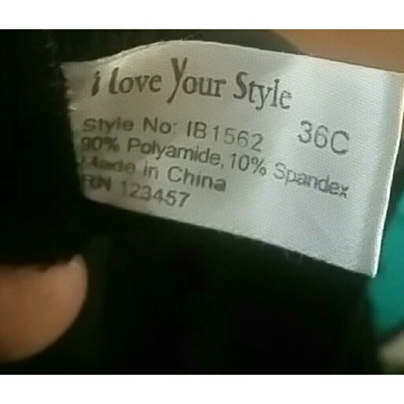 I Love Your Style Strapless Push Up Bra Black 36C - Picture 4 of 4