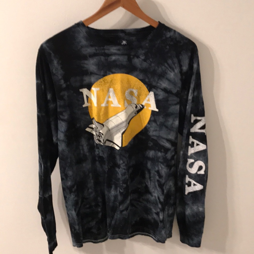 Vintage NASA Tie Die Long Sleeve Shirt New