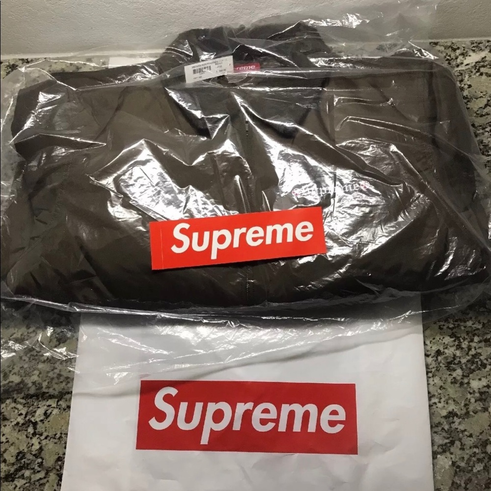 Supreme X Independent Fur brown bomber Large