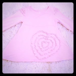 Pink Hearts Ruffle Swing Top