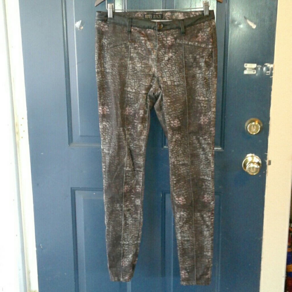 ZARA Z1975 BASIC DENIM SNAKE PRINT PANTS - Picture 6 of 6