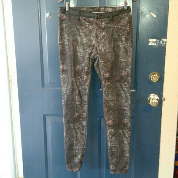 ZARA Z1975 BASIC DENIM SNAKE PRINT PANTS - Picture 6 of 6