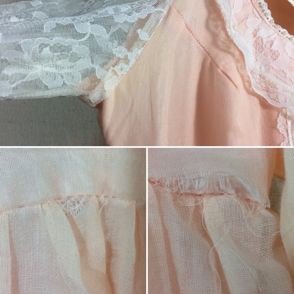 SOLD! Peach Gunne Sax Boho, Victorian Prom Dress - Picture 8 of 8