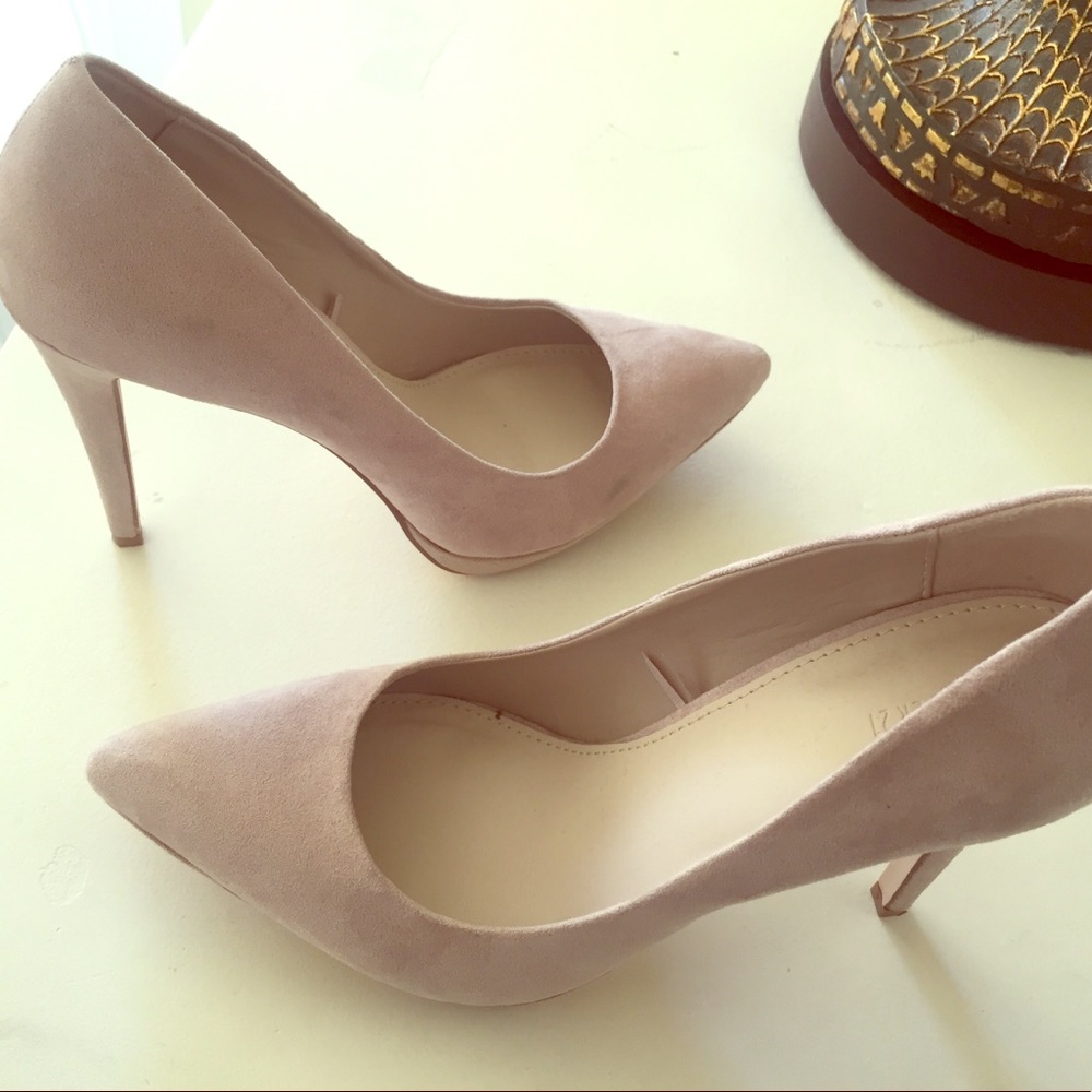 NUDE faux Suede heels