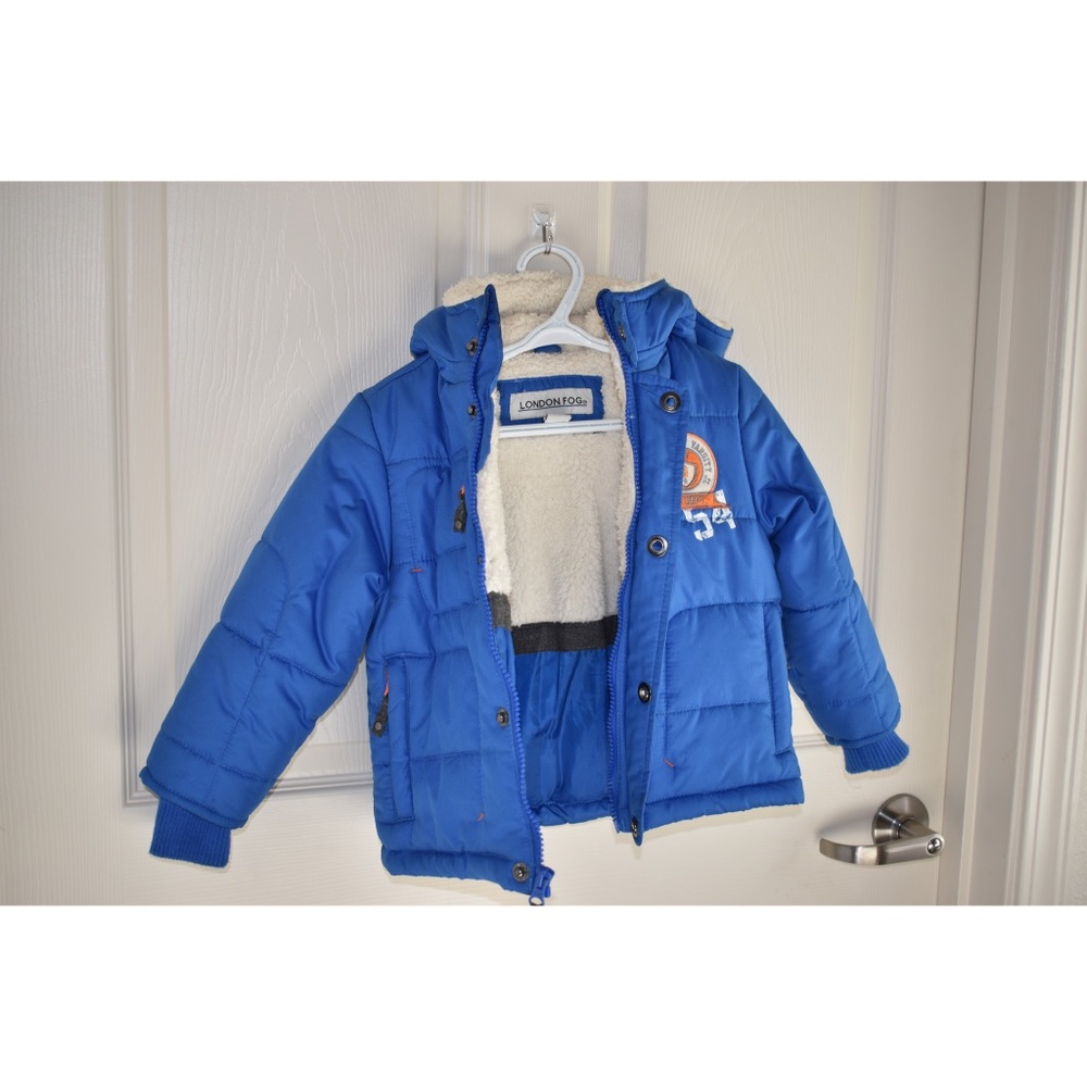 Blue puffy jacket