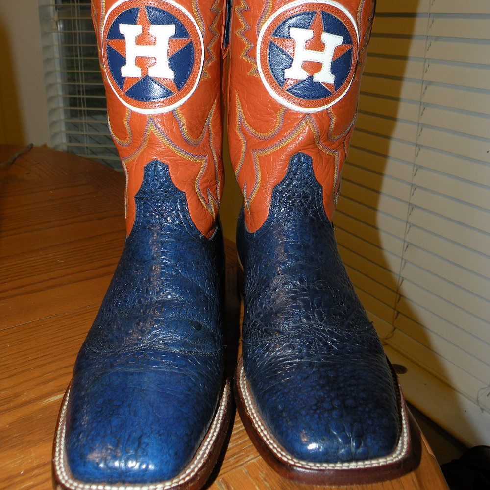 Houston Astros Black Jack Boots size 10.5