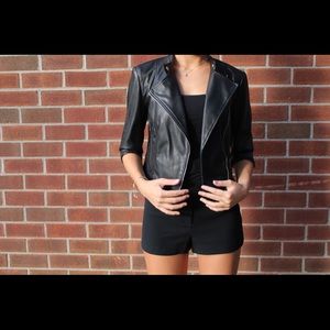 3/4 Length Faux Leather Jacket