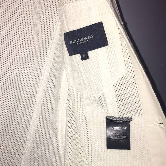 BURBERRY London Button Down White Jacket - Picture 2 of 5