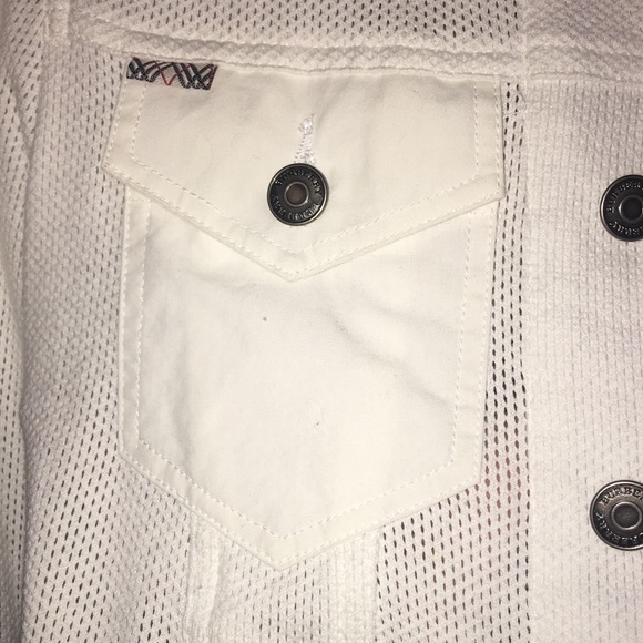 BURBERRY London Button Down White Jacket - Picture 3 of 5
