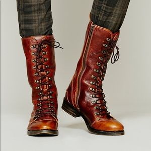 Lace Up Distressed Boots