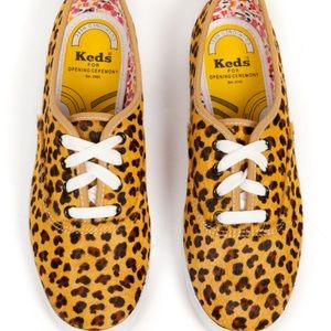 Keds x Opening Ceremony Leopard Ponyhair Sneakers