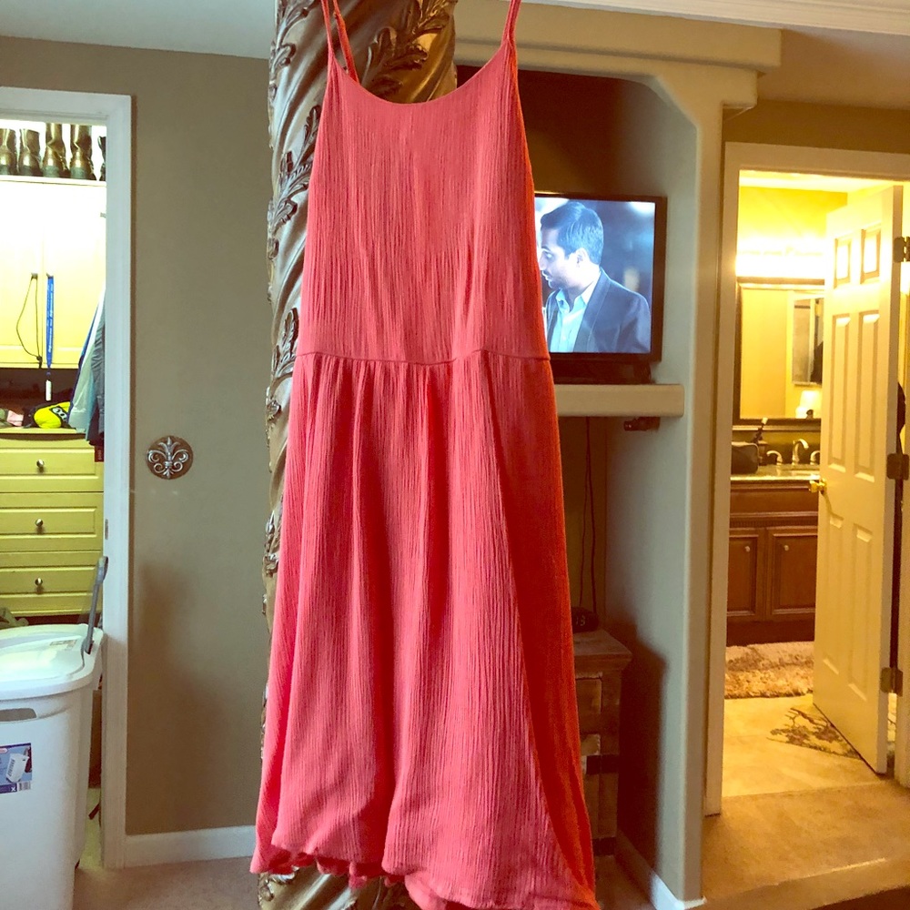 Coral summer dress