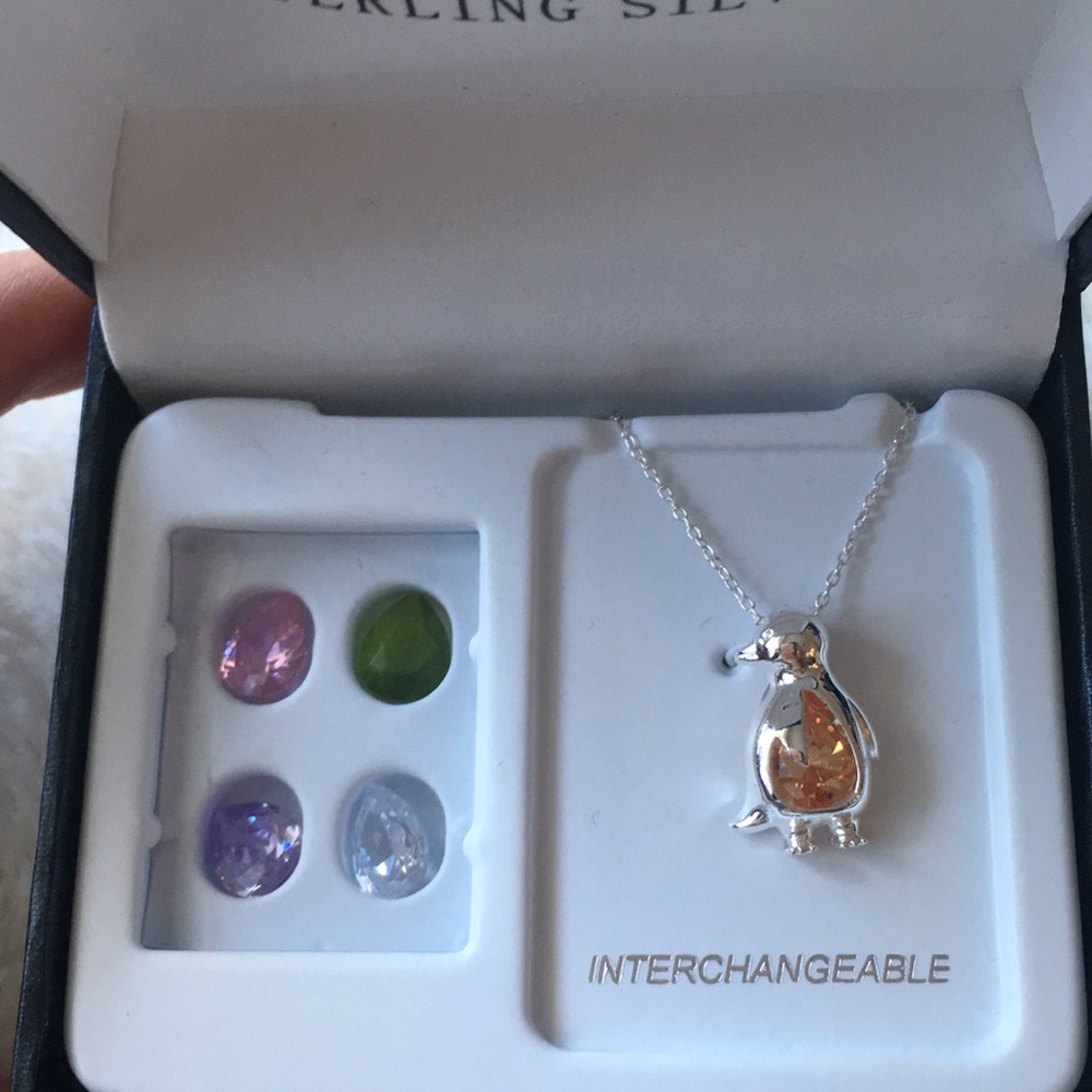 NWOT Sterling Silver penguin necklace