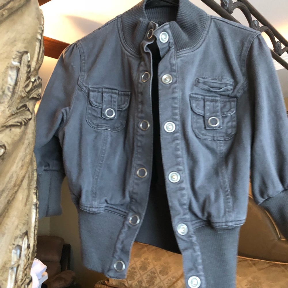 Gray denim jacket