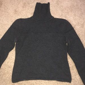 Fall Dark Grey Turtle Neck Sweater