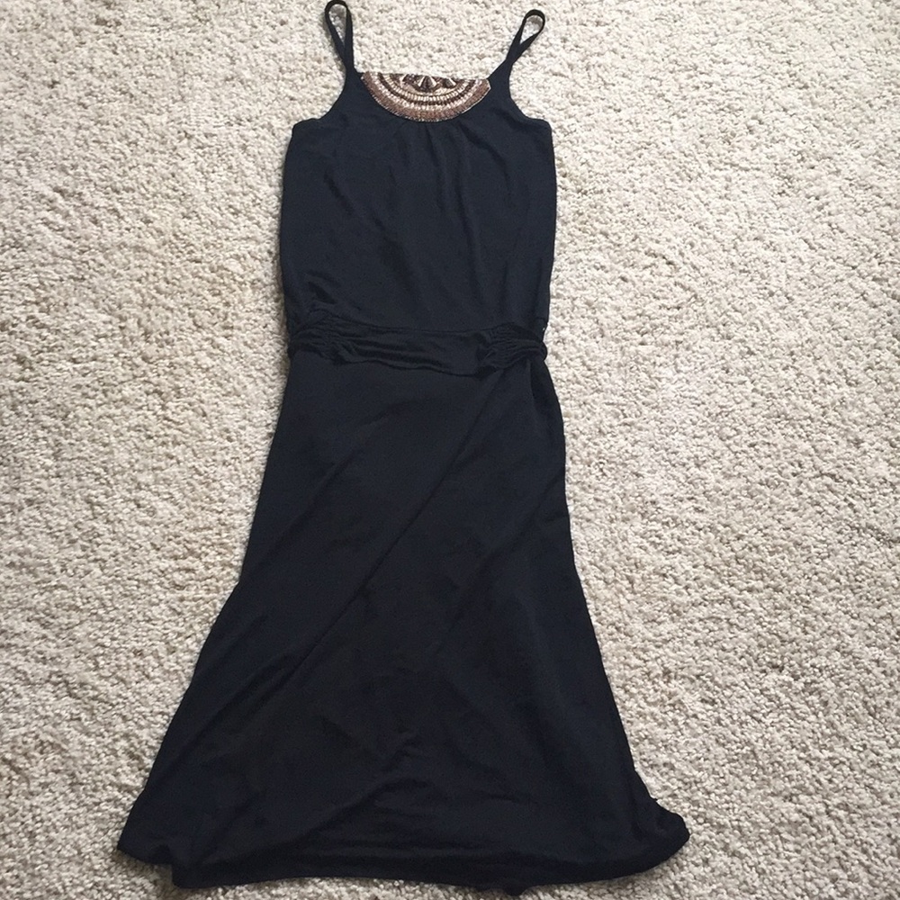 Banana Republic pretty black embellished dress