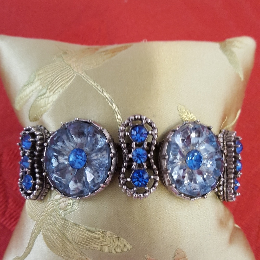 Vintage blue crystal bracelet.