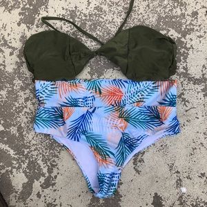 Two piece bikini, high waisted bottoms!