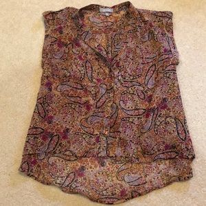Patterned brown blouse
