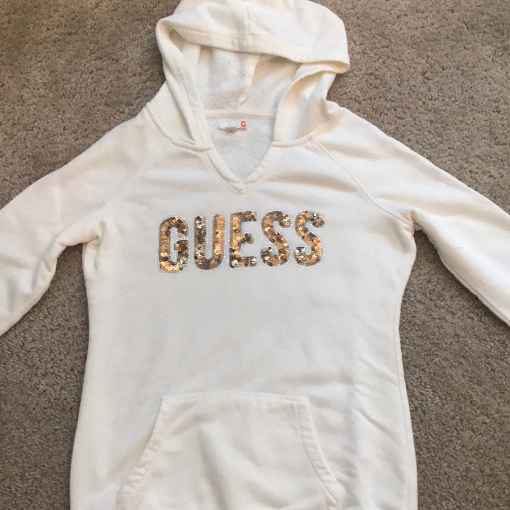 White Guess Hoodie