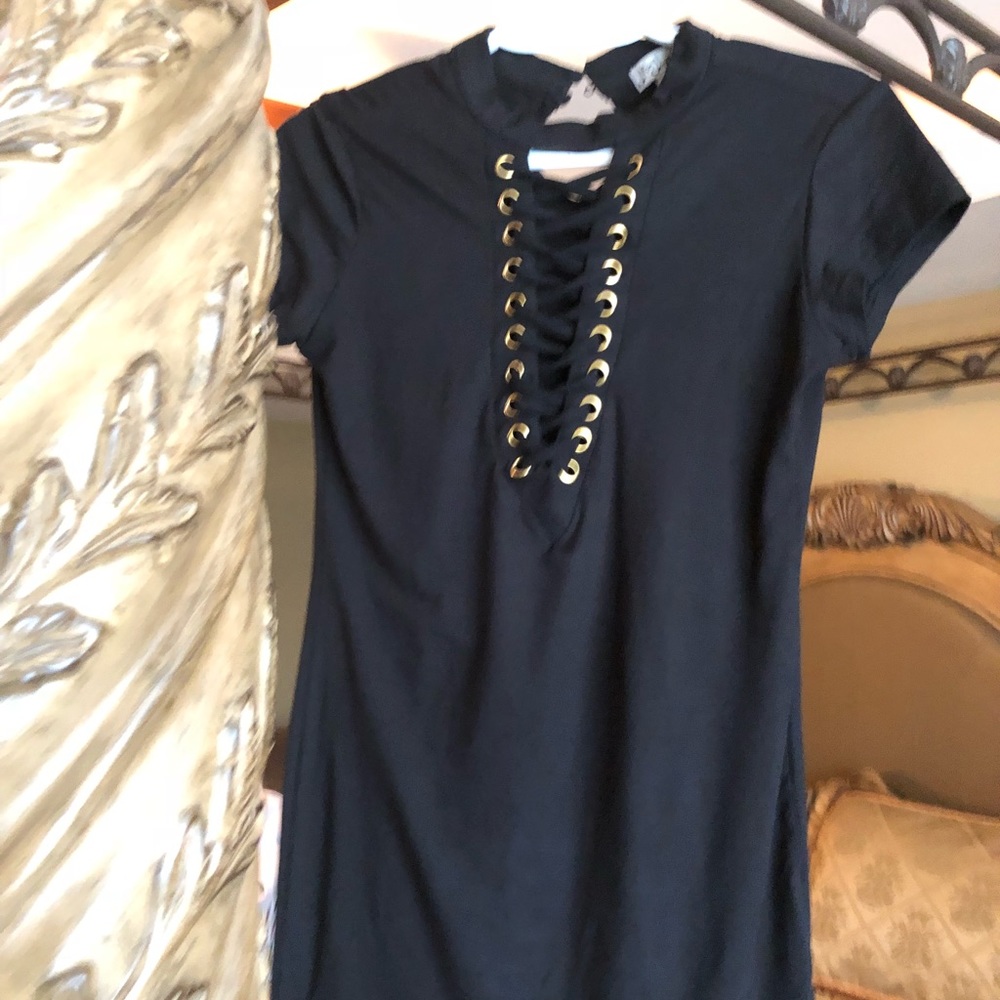 Black mini dress