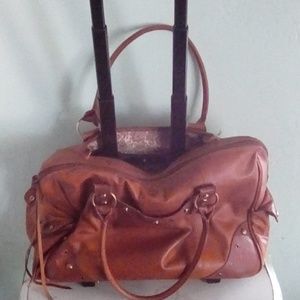 GoGo Voyage Leather Travel/Laptop Roller Bag