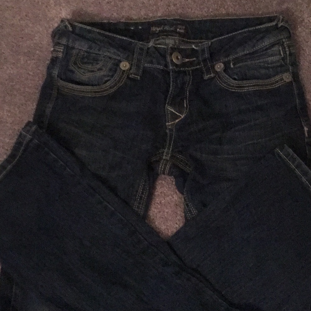 Royal blue rocker boot cut jeans