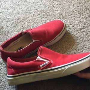 Slip on vans (red)