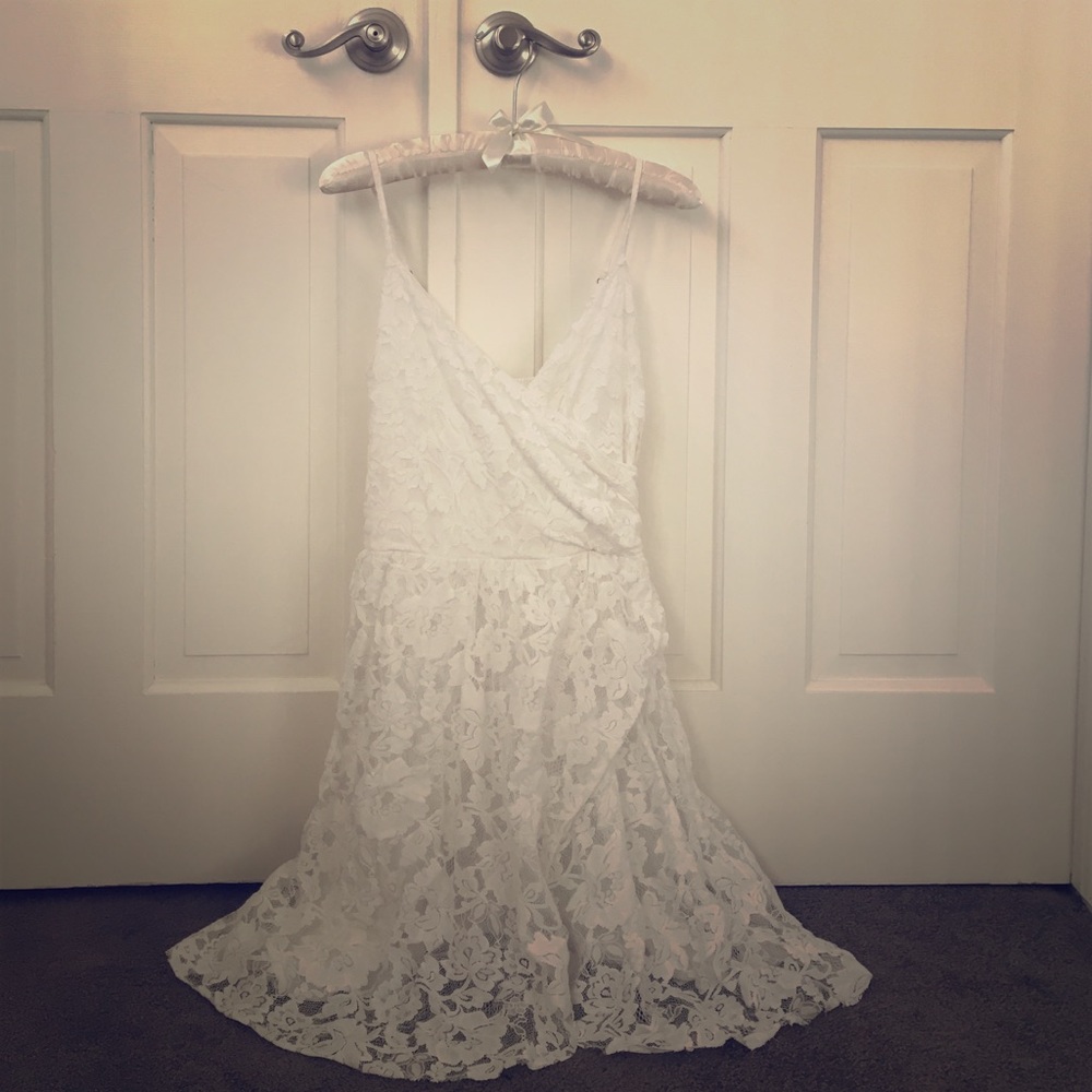 Lacey white fit and flare