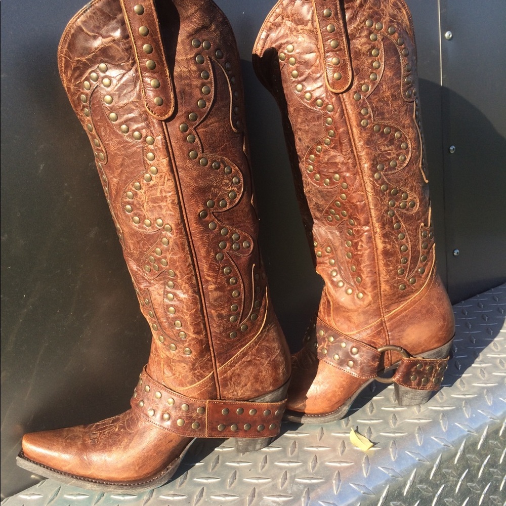 Lane Brown Ladies Tall Cowboy Boots