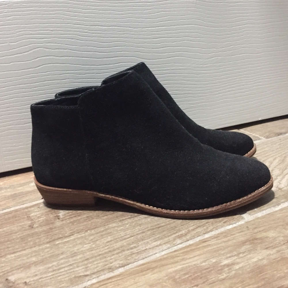 GB black suede booties