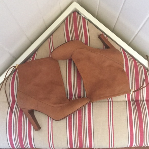 Diane Von Furstenberg Shoes - NWT Diane Von Furstenburg Cognac Leather Booties