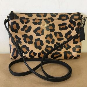 Coach 52912 Journal Crossbody Purse Ocelot Print!