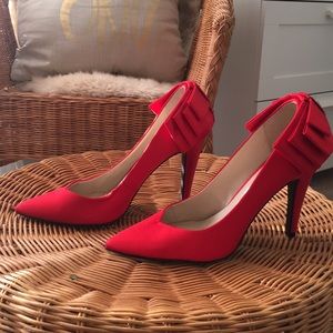 ASOS Red Bow Pumps