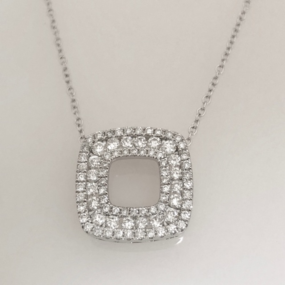 Unique diamond 14k necklace