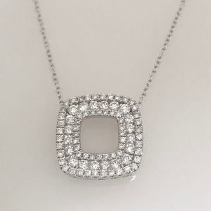 Unique diamond 14k necklace