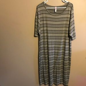LulaRoe Horizontal Striped Dress Sz 3X