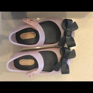 Mini Melissa Mary Jane Size 5 Pink and Black