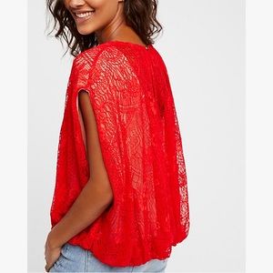 Free People Crochet Lace Top