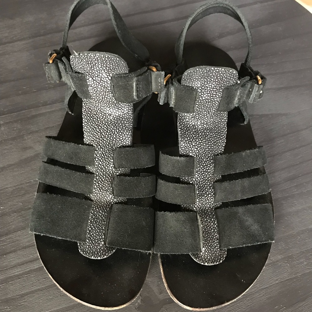 [SOLD] Balenciaga Black Suede Gladiator Sandals
