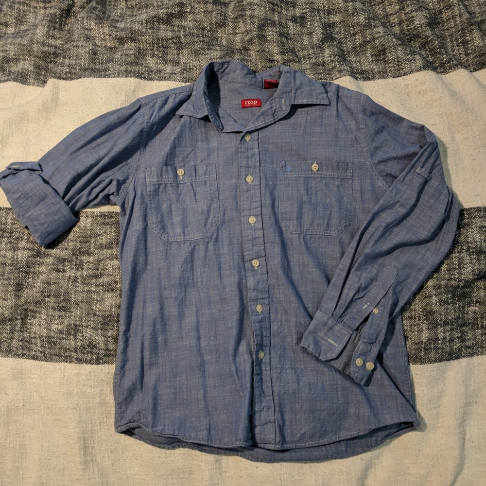 Light blue button down shirt
