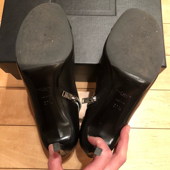 Saint Laurent black studded boots