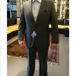 Apt.9 grey pinstripe suit