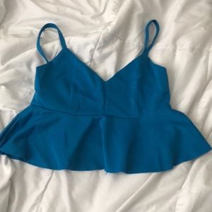 Blue crop top